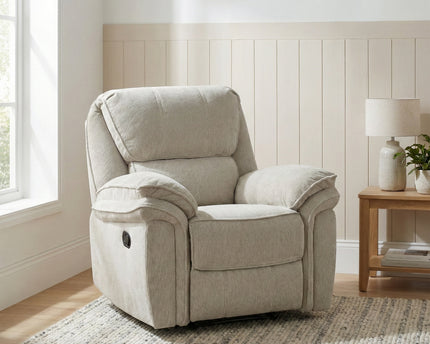 Westbury Manual Recliner Armchair – Beige