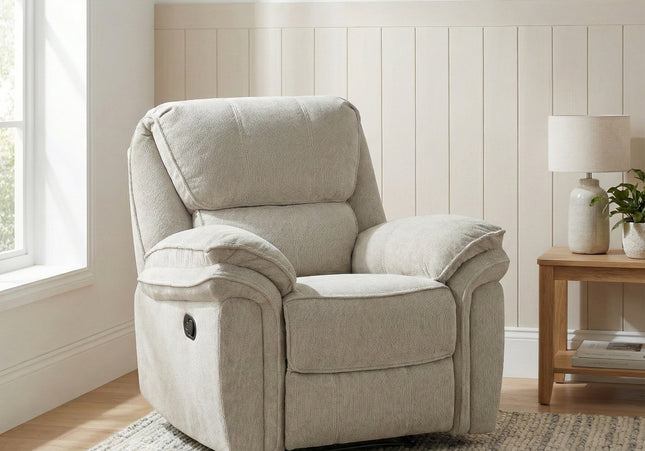 Westbury Manual Recliner Armchair – Beige