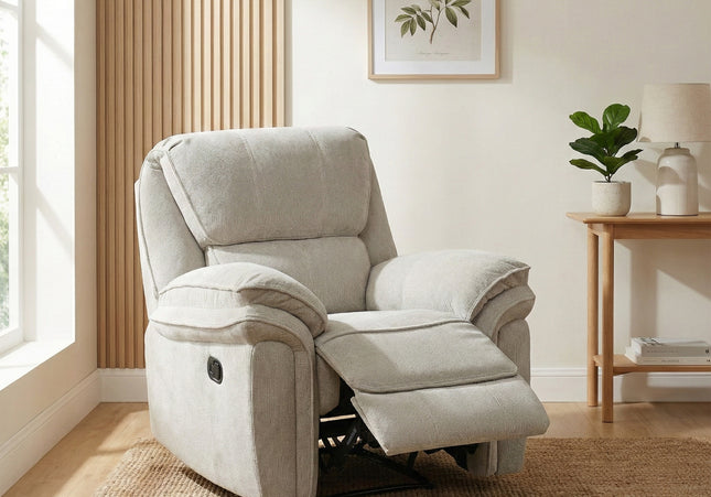 Westbury Manual Recliner Armchair – Beige