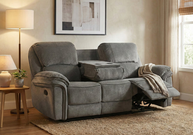 Westbury 3 Seater Manual Recliner Sofa – Grey