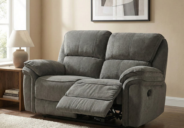 Westbury 2 Seater Manual Recliner Sofa – Grey