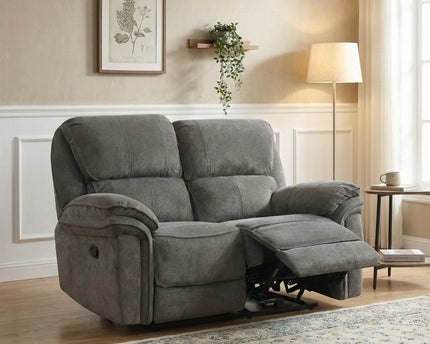 Westbury 2 Seater Manual Recliner Sofa – Grey
