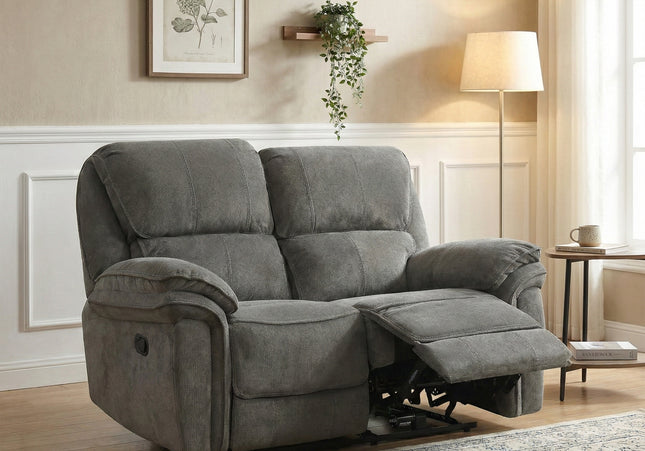 Westbury 2 Seater Manual Recliner Sofa – Grey