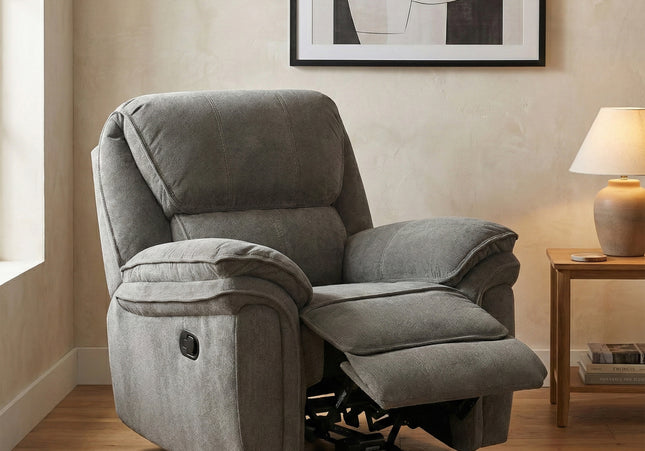 Westbury Manual Recliner Armchair – Grey