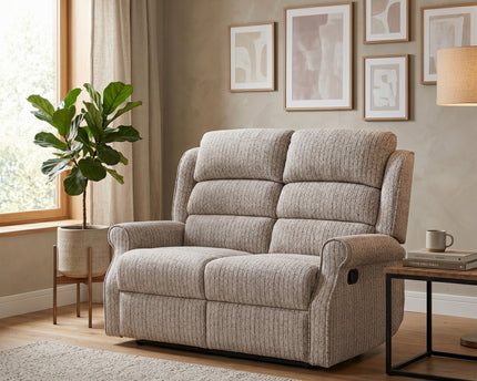 Windsor 2 Seater Manual Recliner Sofa – Natural