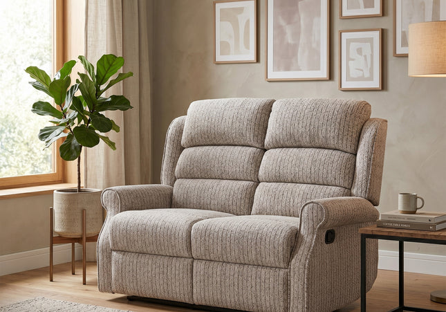 Windsor 2 Seater Manual Recliner Sofa – Natural