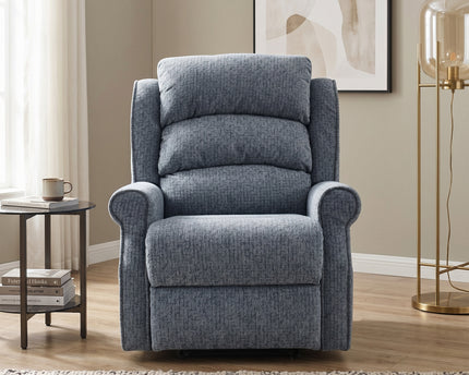 Windsor Manual Recliner Armchair – Steel Blue