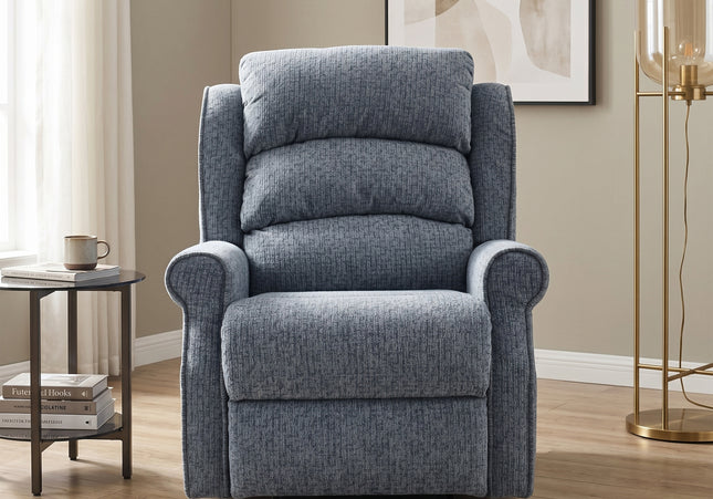 Windsor Manual Recliner Armchair – Steel Blue