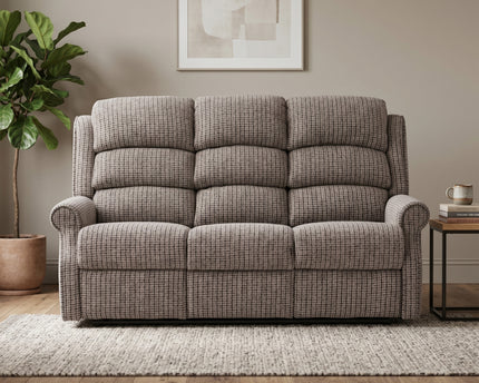 Windsor 3 Seater Manual Recliner Sofa – Latte