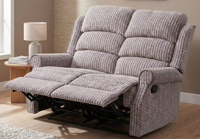 Windsor 2 Seater Manual Recliner Sofa – Latte