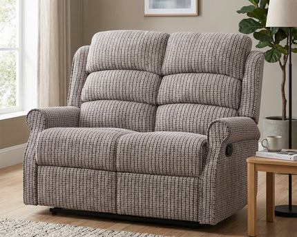 Windsor 2 Seater Manual Recliner Sofa – Latte