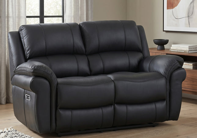 Farnham Ultra 3 Seater + 2 Seater Fabric Power Recliner Sofa Set  – Black