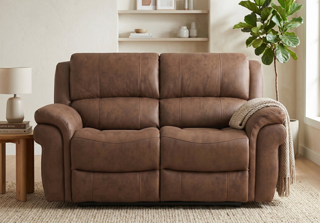 Farnham Ultra 2 Seater Fabric Power Recliner Sofa  – Tan