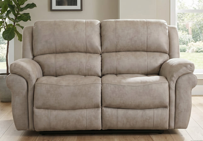 Farnham Ultra 3 Seater + 2 Seater Fabric Power Recliner Sofa Set  – Stone