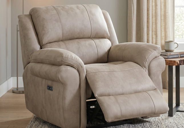 Farnham Ultra Fabric Power Recliner Armchair – Stone