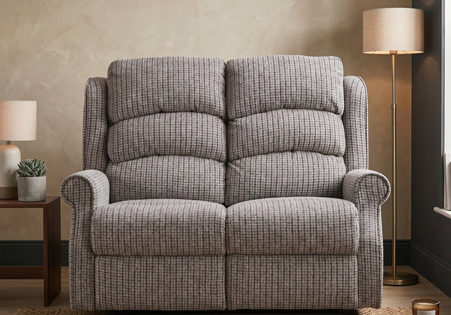 Windsor 2 Seater Fabric Electric Recliner Sofa – Latte