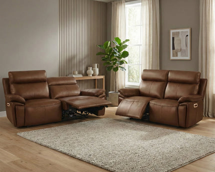 Ashby 2.5 Seater + 2 Seater Power Recliner Sofa Set – Tan