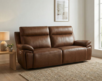 Ashby 2.5 Seater Power Recliner Sofa – Tan