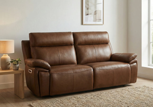Ashby 2.5 Seater Power Recliner Sofa – Tan
