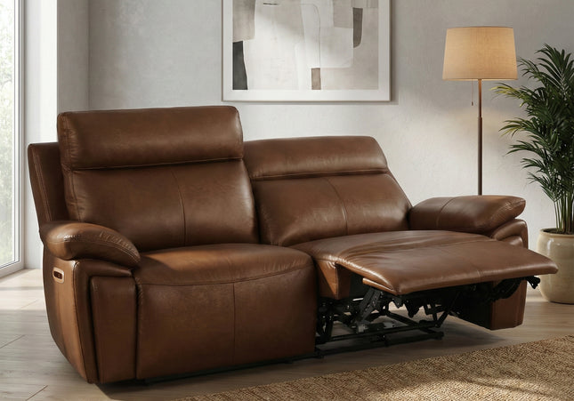 Ashby 2.5 Seater Power Recliner Sofa – Tan