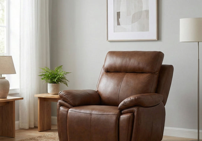 Ashby Power Recliner Armchair – Tan