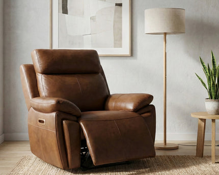Ashby Power Recliner Armchair – Tan