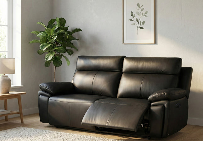 Ashby 2.5 Seater Power Recliner Sofa – Black