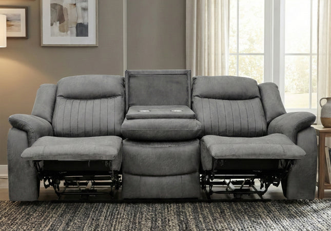 Darlington 3 Seater Fabric Power Recliner Sofa – Grey