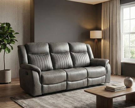 Darlington 3 Seater Fabric Power Recliner Sofa – Grey