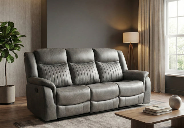 Darlington 3 Seater Fabric Power Recliner Sofa – Grey