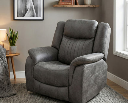 Darlington Fabric Power Recliner Armchair – Grey