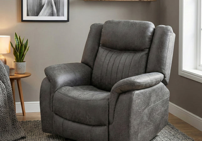 Darlington Fabric Power Recliner Armchair – Grey