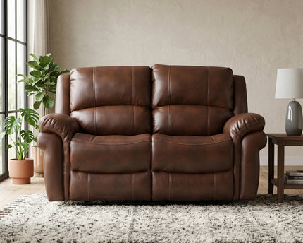 Farnham Leather Air 3 Seater + 2 Seater Power Recliner Sofa Set – Tan