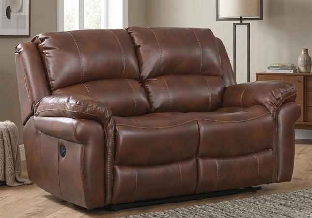 Farnham Leather Air 2 Seater Power Recliner Sofa – Tan