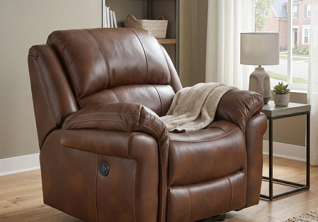 Farnham Leather Air Power Recliner Armchair – Tan