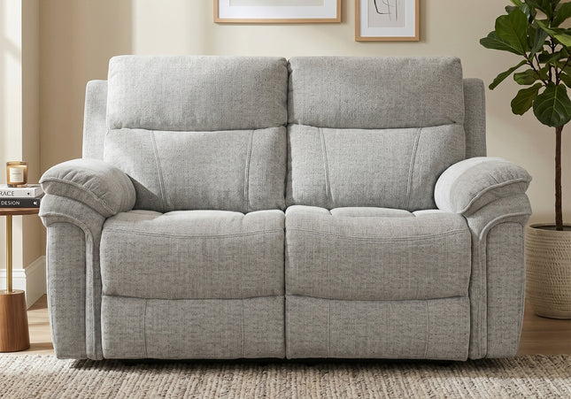 Harrow 3 Seater + 2 Seater Fabric Electric Recliner Sofa Set – Light Grey