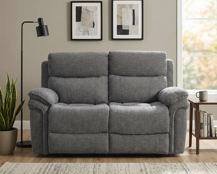 Harrow 3 Seater + 2 Seater Fabric Electric Recliner Sofa Set – Dark Grey