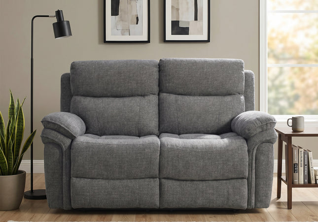 Harrow 3 Seater + 2 Seater Fabric Electric Recliner Sofa Set – Dark Grey