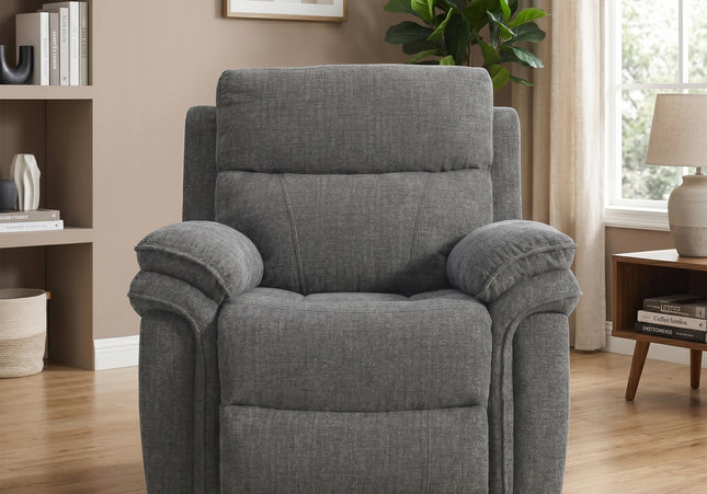 Harrow Fabric Electric Recliner Armchair – Dark Grey