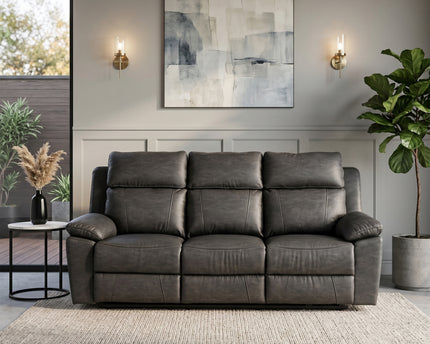Huntington Smart Suite 3 Seater Fabric Electric Recliner Sofa – Dark Grey