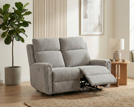 Mayfair 2 Seater Fabric Electric Recliner Sofa – Ash