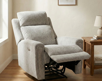 Mayfair Fabric Electric Recliner Armchair – Ash