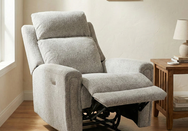 Mayfair Fabric Electric Recliner Armchair – Ash