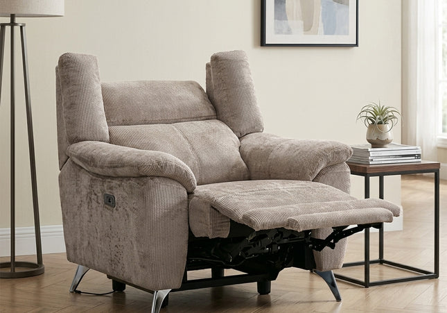 Monroe Fabric Electric Recliner Armchair – Fossil