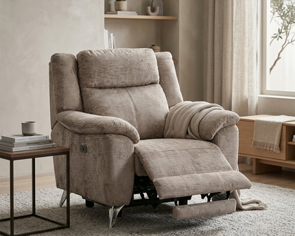 Monroe Fabric Electric Recliner Armchair – Fossil