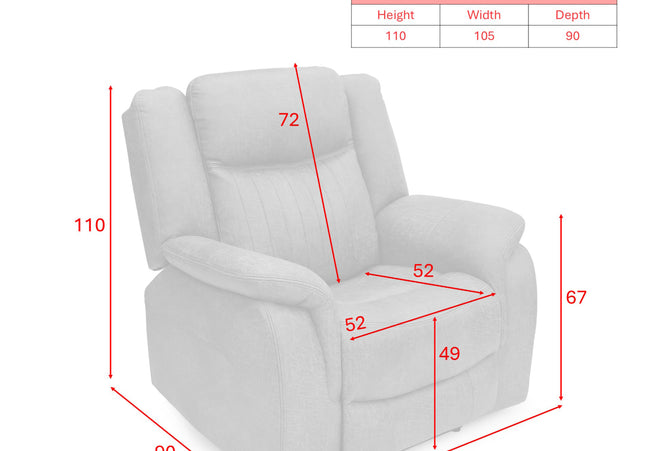 Darlington 3 Seater + Armchair + Armchair Fabric Power Recliner Sofa Set – Tan
