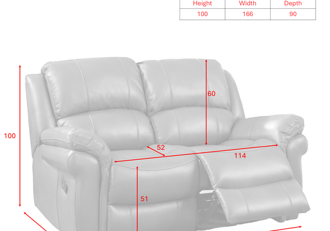 Farnham Leather Air 2 Seater Power Recliner Sofa – Tan