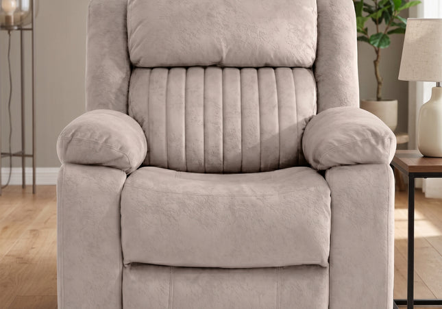 Morgan Fabric Electric Recliner Armchair – Taupe