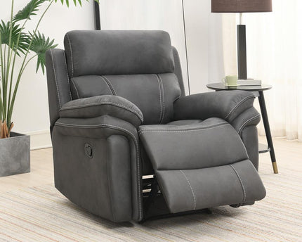 Richmond Manual Recliner Armchair – Charcoal