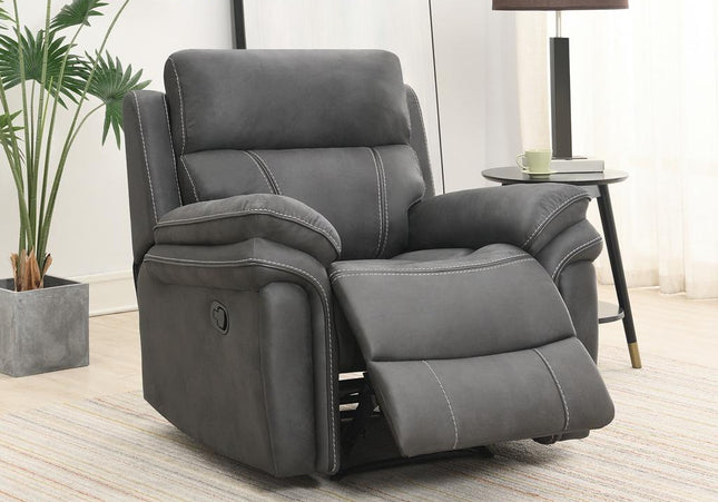 Richmond Manual Recliner Armchair – Charcoal